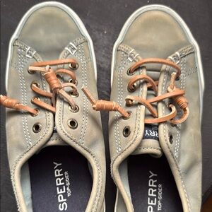 Sperry Top-Sider Gray Sneakers with Brown Laces